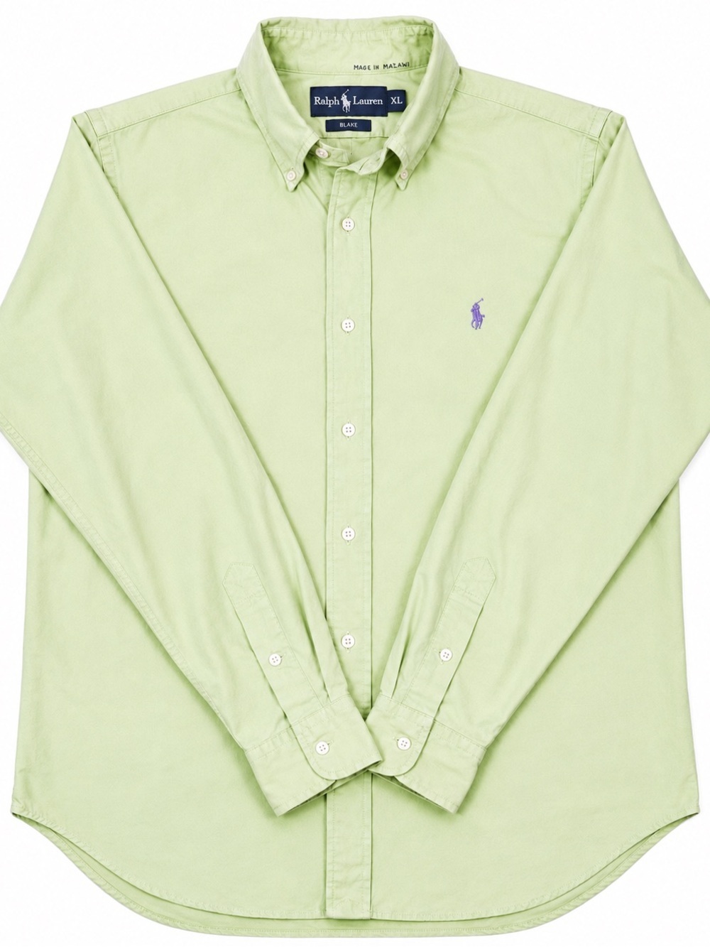 Ralph Lauren Light Green Button-Down Oxford Shirt